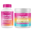 Pink Stork Stress Supplements for Women CARL 124; Cortisol Complex with Adaptogens & Creatine Monohydrátu Powder CARL 124; Energy, Focus, Hormon, Mood & Cognitive Wellness for Women