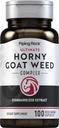 Piping Rock Horny Kozí Tráva pro muže 124; 100 Kapsle 124; Ultimate Complex Extract Dodatek 124; Vegetarian, Non- GMO, gluten zdarma