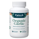 Vzor Wellness Odorless Organic Garlic - 1000mg - Imunitní, cirkulační a srdeční podpora zdraví - Non- GMO & gluten zdarma - 30 Veganské kapsle
