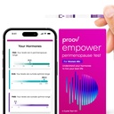 Proov - Využití hormonální stopy doma - pro ženy 30- 40 + - Porozumět Vašemu hormonální rovnováze & Perimenopauza Stadium - Opatření FSH, LH, Estrogen & Progesterone - 1 Cycle Test Kit