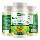 Neem Turmeric Capsules (Tablets) - High- Potency Azadirachta Indica Tablets, Neem Leaves and Turmeric in Equal Ratio -300 Tablets,150 Serving,1000 Mg. Balení po1.