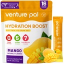 Venture Pal Sugar Free Electrolyte Powder Packets - Liquid Daily IV Hydration Packets CU124; Electrolytes Drink Mix s 5 vitaminy & 7 Electrolytes CU124; Keto Friendly CU124; Non- GMO CU124; Certified Vegan CU124; 16 Sticks
