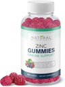 Zinek Gummies 50mg - Vysoká potence imunitní podpora, Zdraví kůže, Antioxidant, Denní Imunita Dodatek pro dospělé, Vegan, Gluten- Free, Non- GMO, Žvýkací zinek Citrátové gumy, 60 Gummies