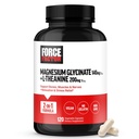 Force Factor Magnesium + L- Theanin, Magnesium Bisglycinát dodatek k podpoře kostí, svalů, nervů, relaxace, a mood, Vegan, No Gelatin, Non- GMO, 120 Zeleninové kapsle