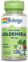 SOLARAY Goldenseal Root 550mg - Zlaté tuleně Kapsle - Bylinné doplňky pro wellness podporu - Non- GMO, Vegan, gluten zdarma, Laboratoř ověřená, 60- denní záruka vrácení peněz, 50 Služeb, 50 VegCaps