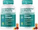 SmartyPants Prenatal Multivitamin Gummies, Omega 3 (DHA / EPA), Methylfolát, Biotin, Vitamin D3, C, Vitamin B12, B6, A, K & Zinek, Lepek zdarma, 120 Počet (40 Day Supply) (Balení po 2)