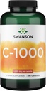 Swanson Vitamin C w / Rose HIPS - Bylinný dodatek na podporu zdraví pleti, srdeční zdraví a imunitní systém Podpora - Přírodní vzorec na podporu ochrany & Wellness - (90 Kapsle, 1000mg každý)
