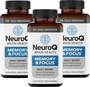 NeuroQ Memory & Focus - Zvyšuje kognitivní výkon a funkci mozku - Neuroprotektivní formule Dr. Dale Bredesen - Gotu Kola Ginkgo Phosphatidylserine & Propolis - 60 Kapsle (balení po 3)