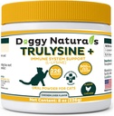 Trulysin Plus L- Lysin pro kočky Imunitní podpora perorální prášek 8oz / 226g - Kočky a koťata všech věkových kategorií, žíhání, slepičí nos, vodnaté oči kuřecí játra Flavor (U.S.A) (226 Grams (900mg / Scoop))