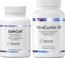 SafeCell S- Acetyl Glutathione Supplemente for Neuro Health Support & TetraCumin SR Joint Support Supplemente, Setrvalá verze kurkumin kurkumit