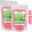 XPRS Nutra Vegan Velikost 0 Oddělené kapsle - 100 Hrabě Premium Prázdné kapsle Oddělené v sáčcích - Pills 0 Prázdný pro DIY Dodatek Plnění (růžová)