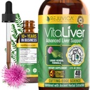 Rejuvica Zdraví Vitavica Játra 124; Játra Čistota & Detox Kapky 124; Mléko Thistle, Artyčok, Chanca Piedra & Dandelion Extract 124; Tučná Játra Podpora opravy dodatek pro muže a ženy 124; 1 + Měsíce Dodávka