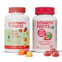 SmartyPants Kids Multivitamine Fiber Supplement Gummies and Probiotic Immunity Bundle: Omega 3 Fish Oil (EPA / DHA), Vitamin D3, C, Vitamin B12, B6, Digestive & Imunitary Supplement (30 Day Supply)