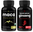 NutraChamps Maca Root Kapsle a Korejské Ginseng Kapsle 2 Pack Bundle
