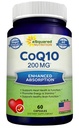 aSquared Nutrition CoQ10 200mg - 60 Kapsle - CO Q 10 Dodatek - Coenzym Q10 Ubiquinone Pills - Vegan CoQ-10 Extra Antioxidant Vitamin - Alternativa k Softgels & Gummies