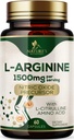 L- Arginin Extra Pevnost Dodatek s L- Citruline - Svalová podpůrná přírodní oxid dusnatý Prekurzor Booster - Heart Health Support - Amino Acid Energy Blend pro muže, USA Lahve - 60 Kapsle