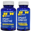NATURAL STACKS Ginkgo Biloba + Creatine Monohydrát Bundle - Advanced Absorpční vzorec * - Extra Strength Brain Support * - 180 Celkové tobolky