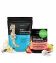 LEGION Post Workout Recovery Stack - Recharge Creatine Post Workout Drink (Strawberry Lemonade) + Syrovátka Protein Powder (Vanilla) - Muscle Growth, Síla & Recovery Support - 30 Servings Each