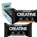 Jimmy! Kreatinový protein Bar - 5g kreatinského monohydrátu + 20g protein - Vysoký protein Snack - Podporuje růst svalů, síla a zotavení - Real Food Energy Bar pro atletiky 124; 6 čokoládové arašídové máslo + 6 Fudge Brownie Variety Pack (12 Bary)