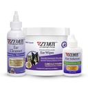 Zymox Enzymatic Ušní ubrousky, Ušní čistič, & Ušní roztok bez hydrokortizonu pro psy a kočky - Product Bundle - pro špinavé, voskovité, smradlavé uši a Soothee Uar Infekce