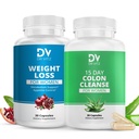 Dámské řízení hmotnosti Duo - 15 den Detox & Weight Loss Support - 2- Step System to Cleanse, Reset & Udržovat výsledky