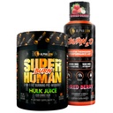 ALPHA LION Stubborn Fat Loss Stack - Superhuman Burn Pre Workout + Burn2O Liquid L- Carnitin 2000mg (ShredBerry) - 2in-1 Termogenní Fat Burning Stack pro muže a ženy