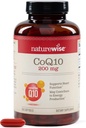 NatureWise CoQ10 200mg Softgels, High Potency Ubiquinone - Coenzym Q10 dodatek - Antioxidant pro srdeční zdraví + Energie - Vegan, Non- GMO, Gluten- Free - 200 Počet [200- Day Supply]