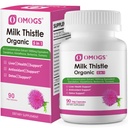 OMOGS Organic Milk Thistle, Bylinné Jaterní Support Milk Thistle Dodatek, s kořen pampelišky, Glutathione, Berberine HCL & Turmeric, Podpora Játra čištění Detox & Opravy, 90 Kapsle