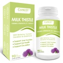 CANLIST Mléko Thistle Kapsle 1000mg, Potent 9: 1 Extrakt, Podpora jater, Detox & Cleanse, Antioxidant & Gut Health, Non- GMO, Gluten- Free, 90 Kapsle
