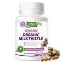 Mléko Thistle Vyčištění jater Detox & Opravy Podpora Organic Supplement, 12000 Mg 120 Den 30X Seed Extract se Silymarin, MD Super Ultra Bylinné ledviny Lung Reew Aid Zdravotnické vzorce pilulky, 120 Kapsle