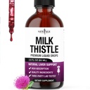 Mléko Thistle Liquid Drops - Všechny přírodní mléko Thistle Extract se Silymarin - vysoká absorpce - Non- GMO, gluten- Free - 2 oz