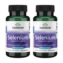 Swanson Selenium (L- Selenomethionin) - Bylinný doplněk na podporu zdraví a zdraví prostaty - May Support Imunitary System & thyroid Health - (300 kapslí, 100mcg každý) (2 balení)