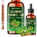 7in1 Seleniové kapalné kapky se selenem, vitaminem C, zinem, jódem, L-Tyrosinem, Ashwagandhou a kurkumou na podporu imunity a energie - 1 FL Oz - 60 Day Supply
