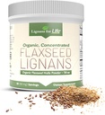 Lignans for Life - Přírodní objemový půdní lněný prášek - Omega 3 & 6 mastné kyseliny plněné vysokým vláknem antioxidanty - Podpora zdravého srdce a vlasů, Zdravý imunitní systém - 60 Servings 80mg na kartu, 1 balení