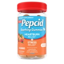 Pepcid Soothing Antacid Gummies, Heartburn Relief + Stress Relief for Occasional Heartburn, Upset Stomach, and Acid Indigestion, with Lemon Balm Extract, Tricalcium Fosfát, Peach- Raspberry, 32 ct
