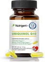 Ubiquinol CoQ10 50 mg, kapalné organické kapsle, vysoce absorpční koenzym Q10 doplňky, antioxidant pro srdeční zdraví a výrobu energie, 30 Počet