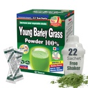 Yamamoto Kanpoh YAMAKAN Barley Grass Juice Powder, Young Barley Grass Powder Rich in Minerals, Vitamins & Plant- Based Protein for Women & Men, Grass Juice from Japan, Non GMO 22 Count