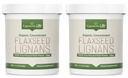 Lignans for Life - Přírodní objemový půdní lněný prášek - Omega 3 & 6 mastné kyseliny plněné vysokým vláknem Antioxidanty - Podpora zdravého srdce a vlasů, Zdravý imunitní systém - 60 Servings 80mg na kartu, 2 Pack