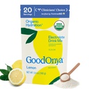 GOODONYA Organic Hydration Electrolyte Drink Mix, Certified Organic Hydration Powder, Non-GMO, Biochecked Glyfosát Free, Nízký cukr, Lemonade Flavor, No Umělé Flavors, 20 Služebnictví