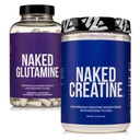 NAKED čistý mikronizovaný kreatin Monohydrát 200 Služeb + čistý L- glutamin 240 Kapsle Bundle: Vegan, Non- GMO, gluten zdarma. Minimalizovat rozpad svalů & Zlepšit proteinové syntézy. Nic umělého