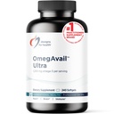 Designy pro zdraví Omegavail Ultra TG Fish Oil 1200mg - Triglyceridová forma Omega 3 Příplatek k rybím oleji s DHA / EPA - No Fish Aftertact (240 Softgels)