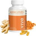 Zlatá vitalita Kurkumin Kapsle - Platinum Směs s 95% kurkuminoidy, Glucosamine, Chondroitin, MSM & BioPerine - Joint & Bone Support - 60 Počet, 30 dní Dodávka
