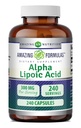 Amazing Applicas Alpha Lipoic Acid 300 mg Kapsle Dodatek 124; Non- GMO AZ124; Gluten Free Az124; Made in USA (240 Počet)