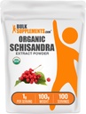 BulkSupplements.com Organic Schisandra Extract Powder - Schisandra Supplement, from Schisandra Berries, Herbal Supplement - Gluten Free - 1g per Serving, 100g (3.5 oz) (Balení po 1)