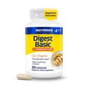 Enzymedica, Digest Basic + Probiotika, Gentle Digestive Enzymy s 400 milionů CFU Aktivní kultury na kapsli, 30 Kapsle
