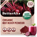 Lepší Alt Organic Beet Root Powder, USDA Certified - Doplněk oxidu dusnatého, Beet Juice Powder Superfood for Health Heart, Beetroot Supplement, Beetroot Powder - 112 Servings, 1 LB