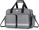 Trunab Medical Bag - Prázdná taška první pomoci pro sestru, doktora, paramedika - Zdravotnická taška domácí péče s polstrovanou vrstvou pro laptop - patentovaný design - šedá