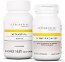 Integrační terapeutika Bundle s aktivní B- Complex, 60 Kapsle & Vitamin D3 125 mcg, 90 Chewables - Aktivní B-Complex na podporu energie metabolismus * - Vitamin D3 na podporu zdraví kostí *