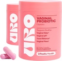 O Positiv URO Vaginální Probiotika pro ženy pH Balance s prebiotika & Lactobacillus Probiotic Blend - Vaginální doplněk zdraví - Podpora zdravé vaginální zápach & Vaginální Flora, 60 Počet (Balení po 2)
