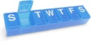 EZY DOSE Týdenní (7- Day) Pill Organizátor, Planner Medicine, Vitamin Organizátor Box, Pouzdro pro doplňky a rybí oleje, Pohodlné a snadné použití střední kompartmenty, Cestování Friendly, Blue, BPA zdarma